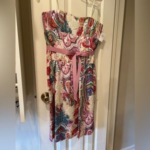 Kay Unger strapless silk dress, new with tags, size 12